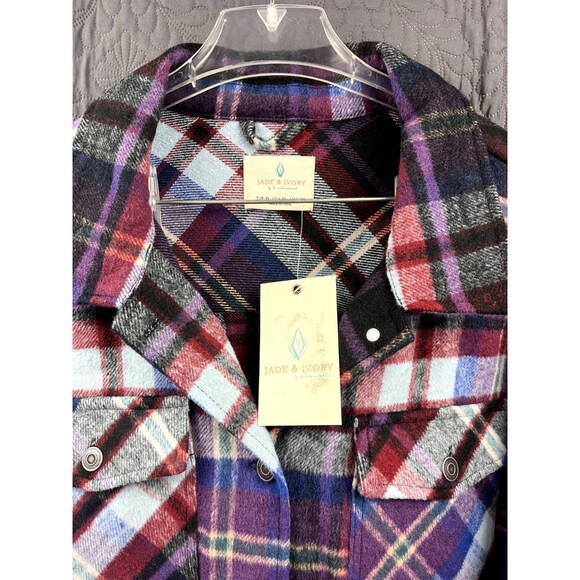 Jade & Ivory Plaid Shacket Cottagecore Grandma Grandpa Gift Classic SZ XL:NWT - Picture 4 of 6